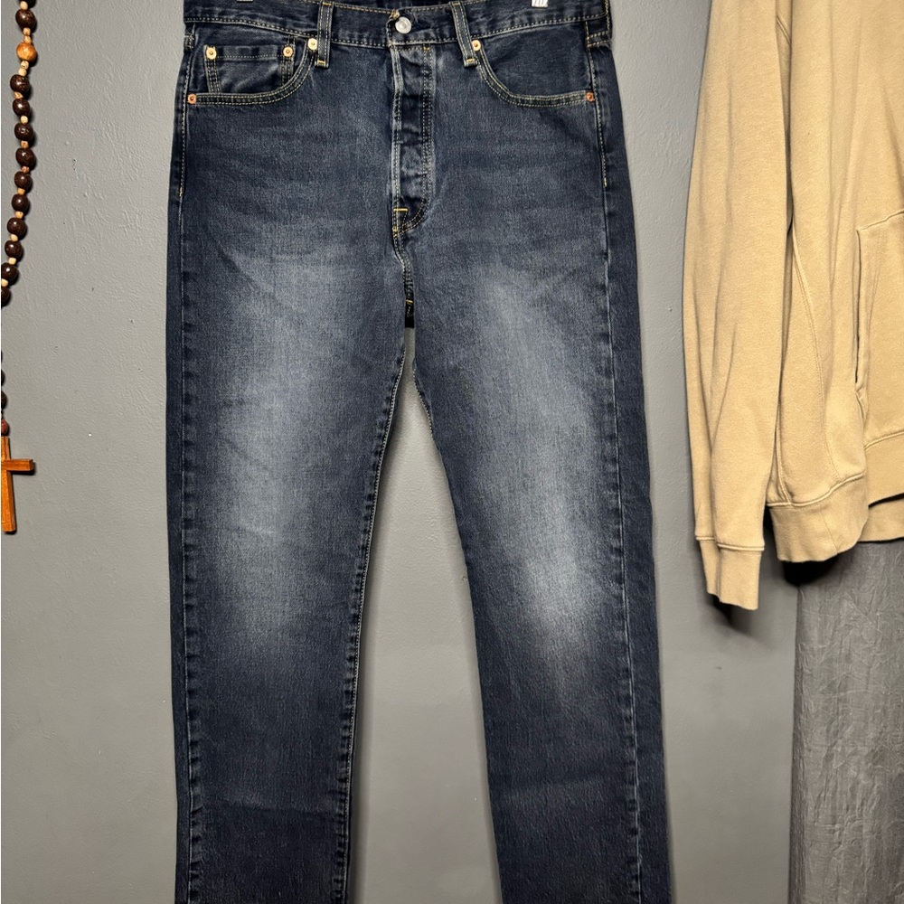 Levi's Dark Blue Straight Jeans